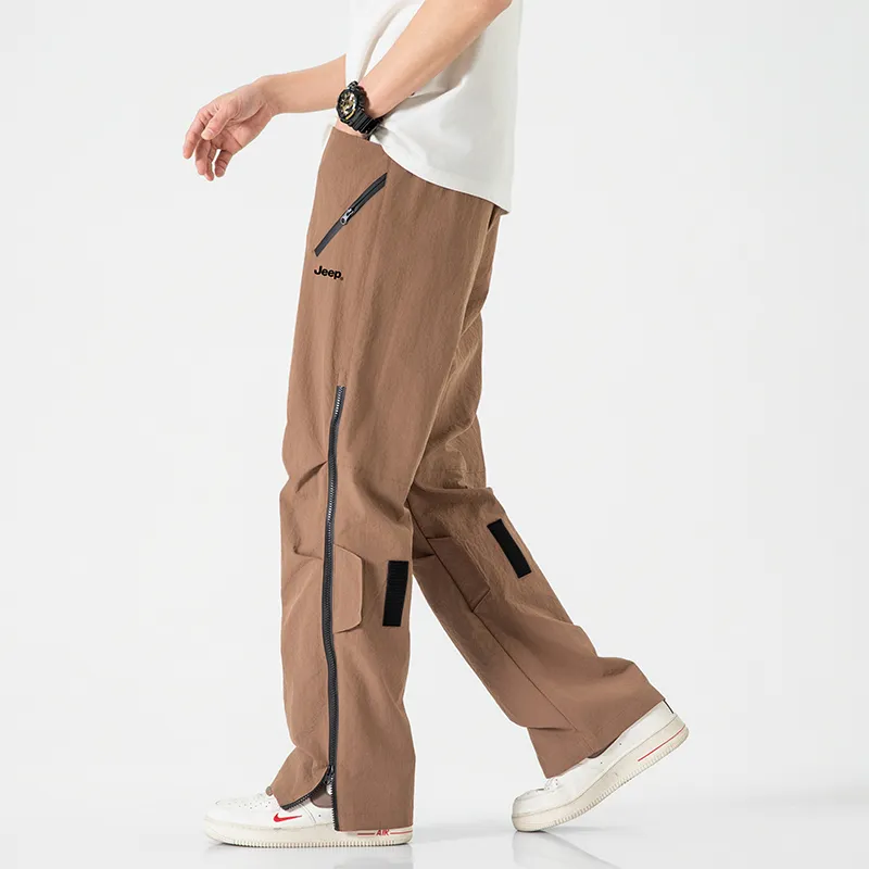 Jeep Individual Lace Up Straight Fit Casual Pants Unisex-146