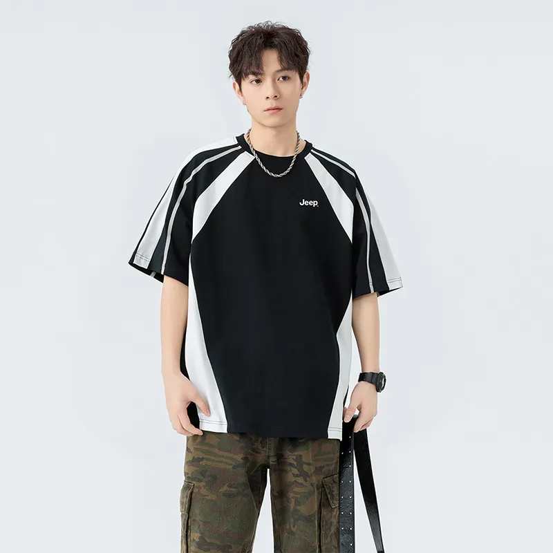 Jeep T Shirt Unisex Black Patchwork-4