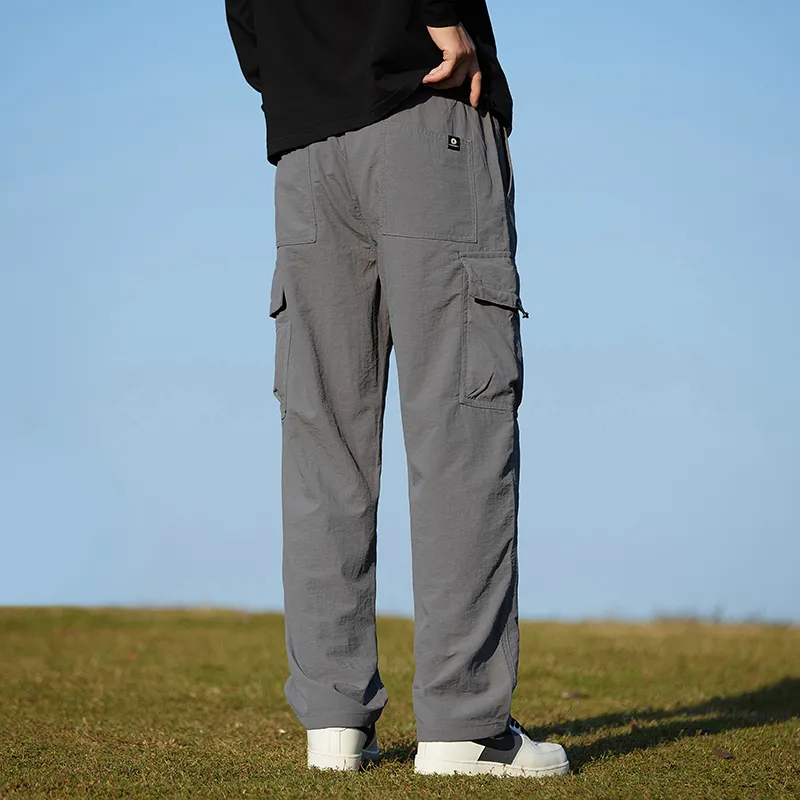 Jeep Loose Fit Straight Fit Draped Wide Leg Casual Pants Unisex-20