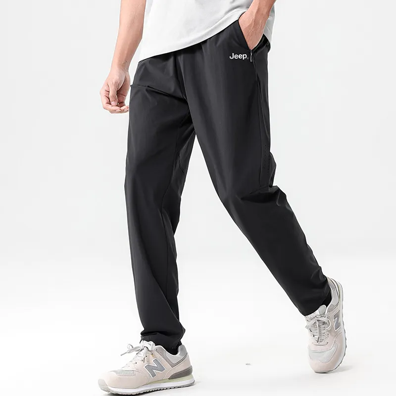 Jeep Pseudo-Chic Thin Straight Fit Casual Pants Unisex-12