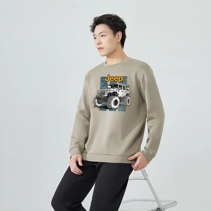 Jeep Pullover Long Sleeved Crew Neck Sweatshirt Unisex-17