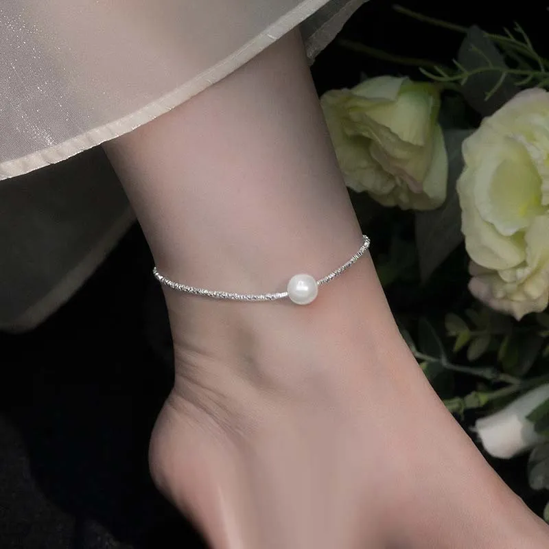 AITAO 925 Sterling Silver Anklets Women's-1