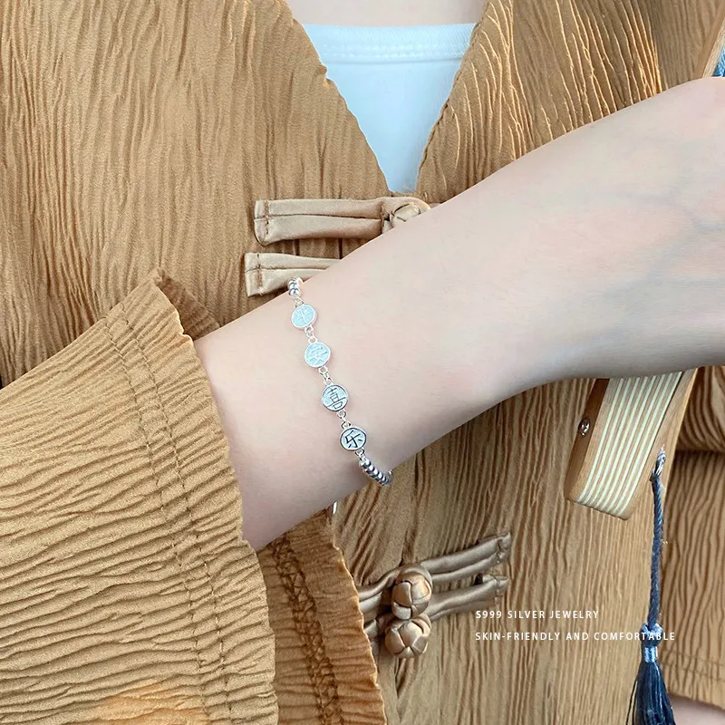 AITAO 999 Fine Silver Pure Silver Bracelets Women's-3