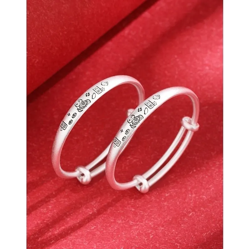 AITAO Foot Silver Bracelet 999 Fine Silver Women's-3