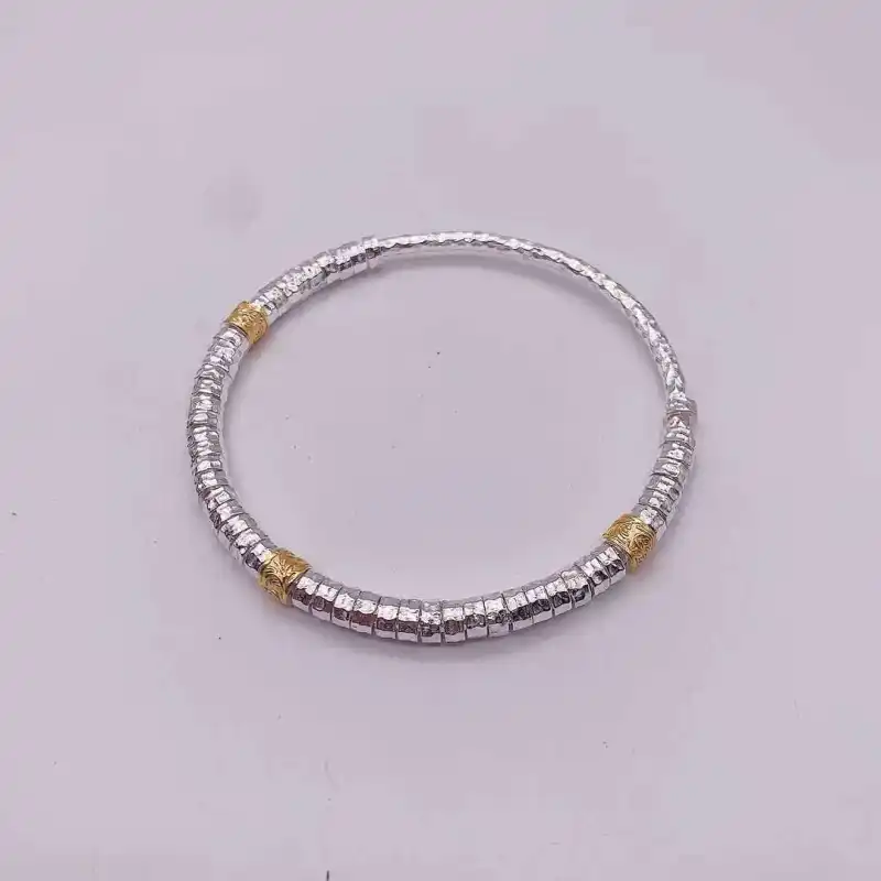 AITAO Sterling Silver Bangle 999 Fine Silver Women's-4