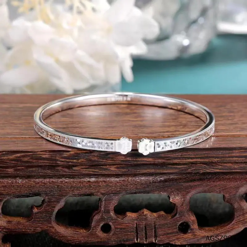 AITAO 999 Fine Silver Bangles Women's-2