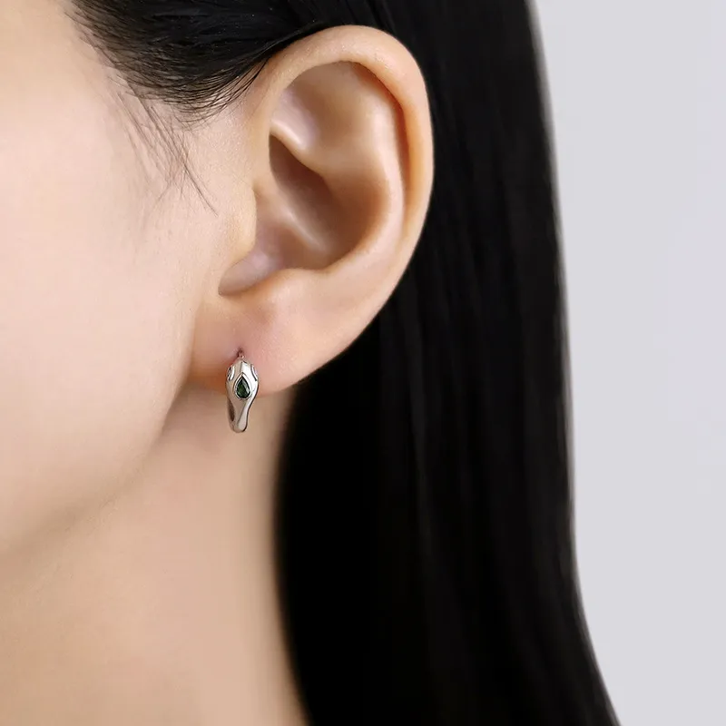 AITAO 999 Fine Silver Sterling Silver Hoop Earrings Unisex-1