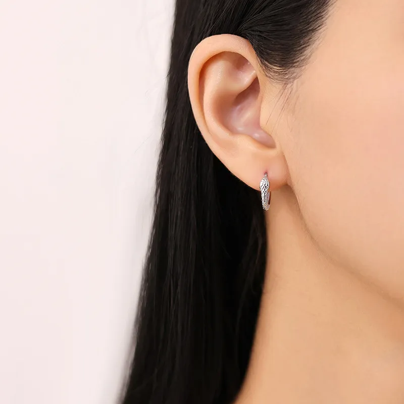 AITAO 999 Fine Silver Sterling Silver Hoop Earrings Unisex-3