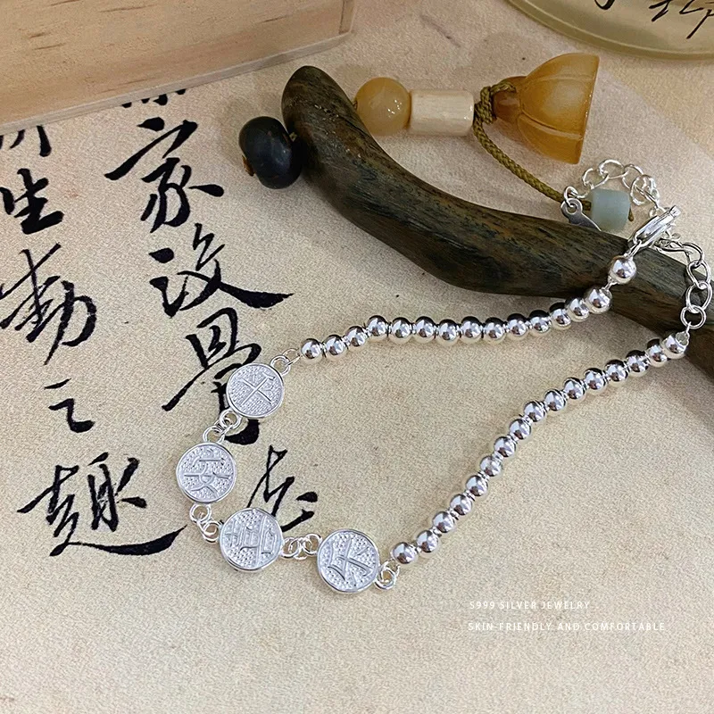 AITAO 999 Fine Silver Pure Silver Bracelets Women's-2