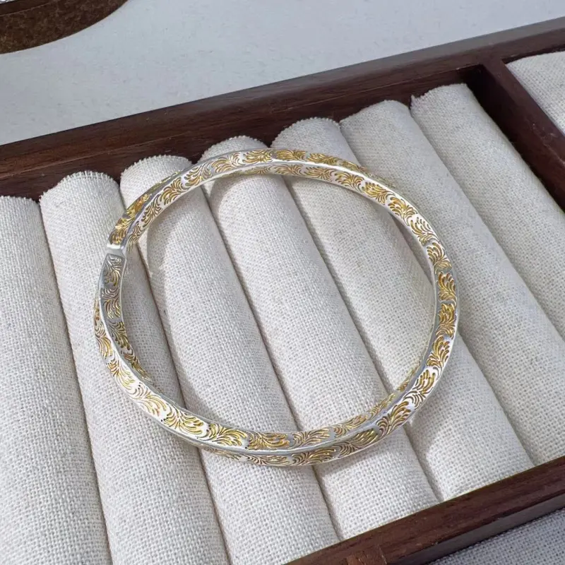 AITAO 999 Fine Silver Bangles Women's-3