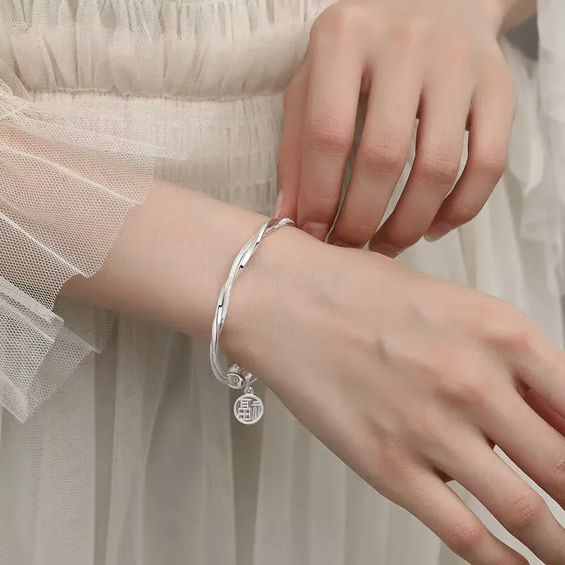 AITAO 999 Fine Silver Sterling Silver Bracelets Women's-1