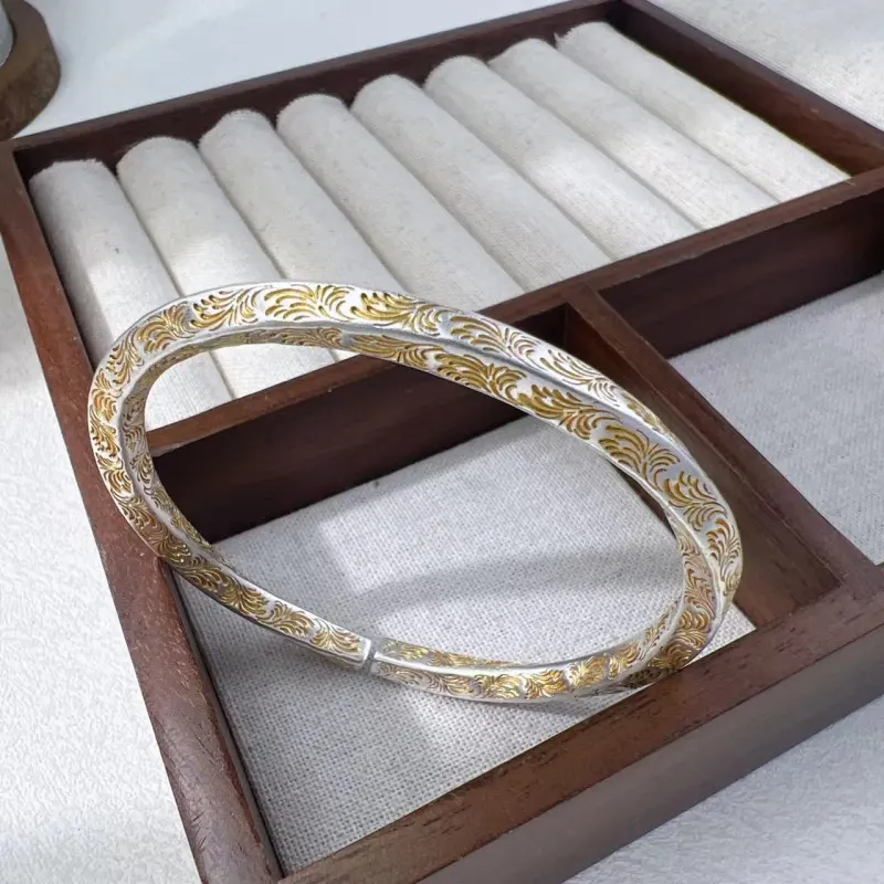 AITAO 999 Fine Silver Bangles Women's-1