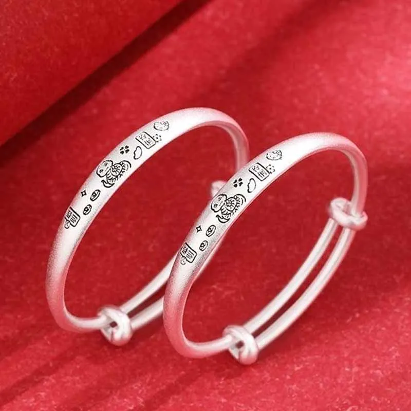 AITAO Foot Silver Bracelet 999 Fine Silver Women's-1