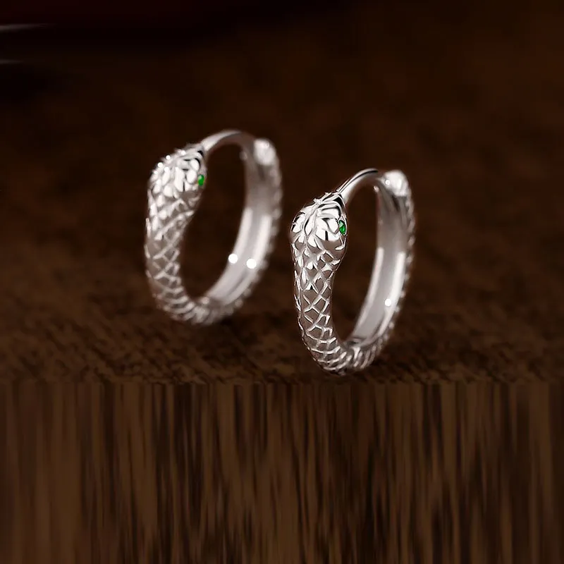 AITAO 999 Fine Silver Sterling Silver Hoop Earrings Unisex-1