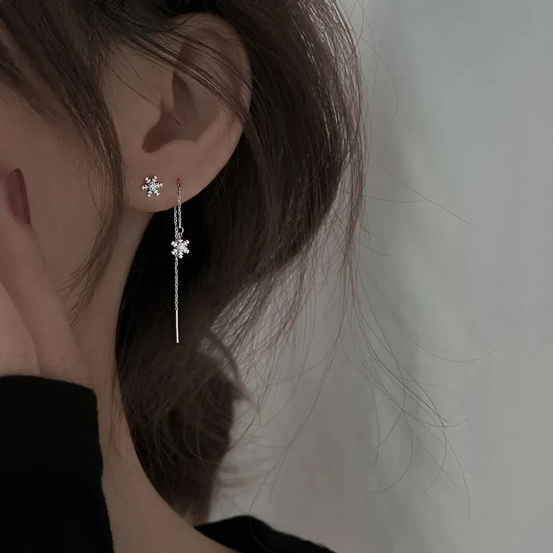 AITAO 999 Fine Silver Drop Earrings Women's Niche-1