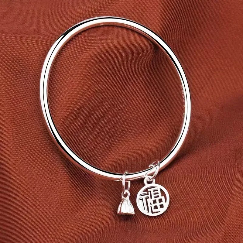 AITAO 999 Fine Silver Bangles Women's-3