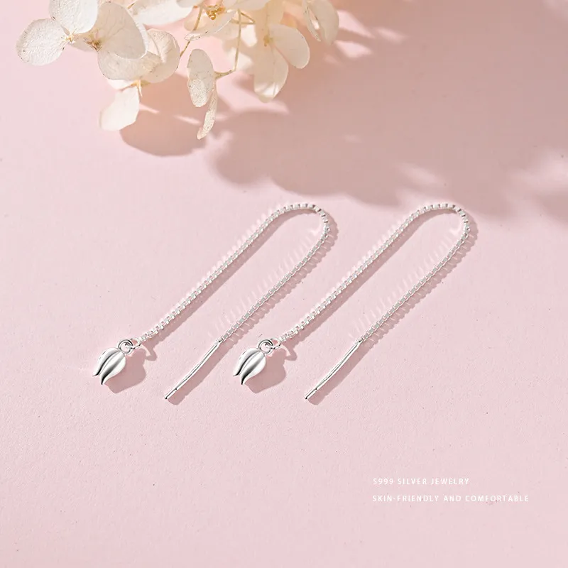 AITAO Sterling Silver Drop Earrings Women's-1