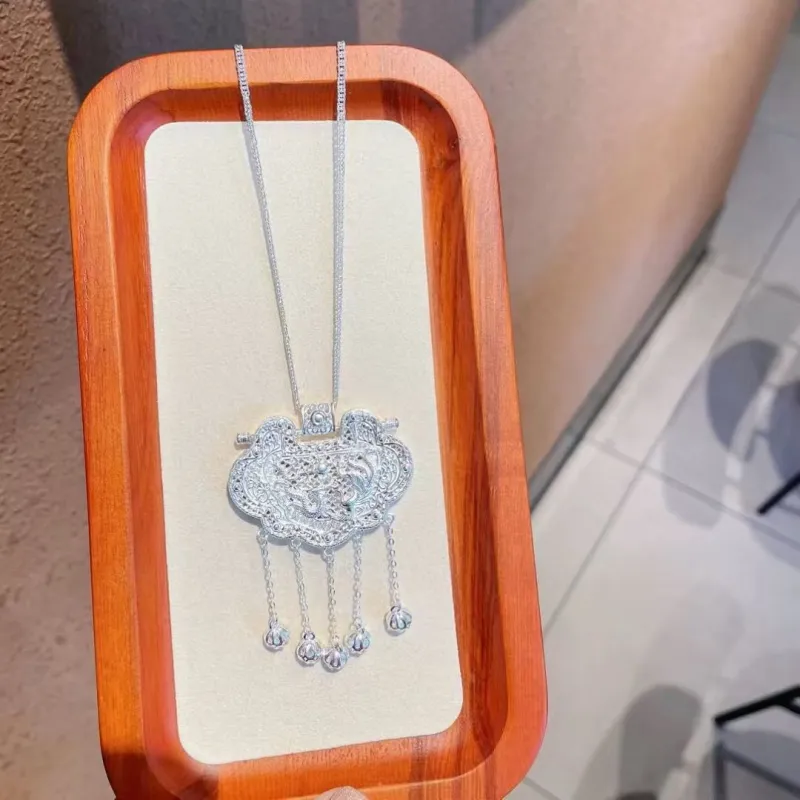 AITAO Pure Silver Pendant 999 Fine Silver Unisex-7