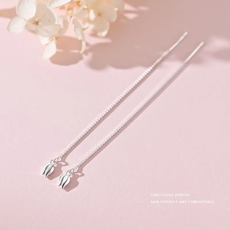 AITAO Sterling Silver Drop Earrings Women's-2