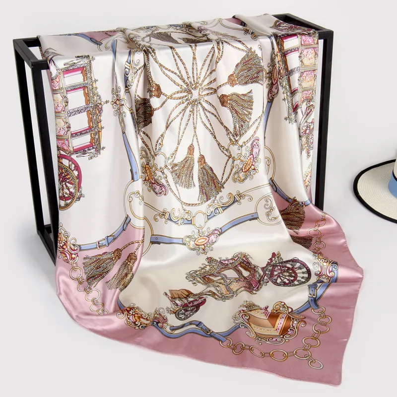 Shanghai Story 100% Polyester Silk Scarves Women's-15