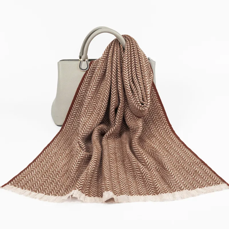 Shanghai Story Sheep Wool Knit Scarves Women's Multiple Colors-1