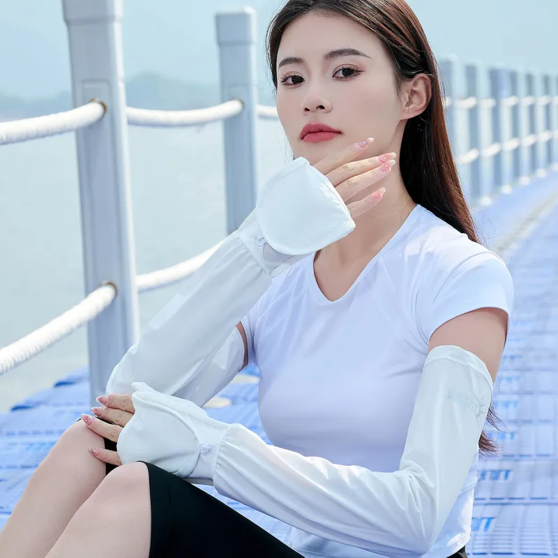 Shanghai Story Polyester, Elastane Sun Protection Sleeves Women's-11