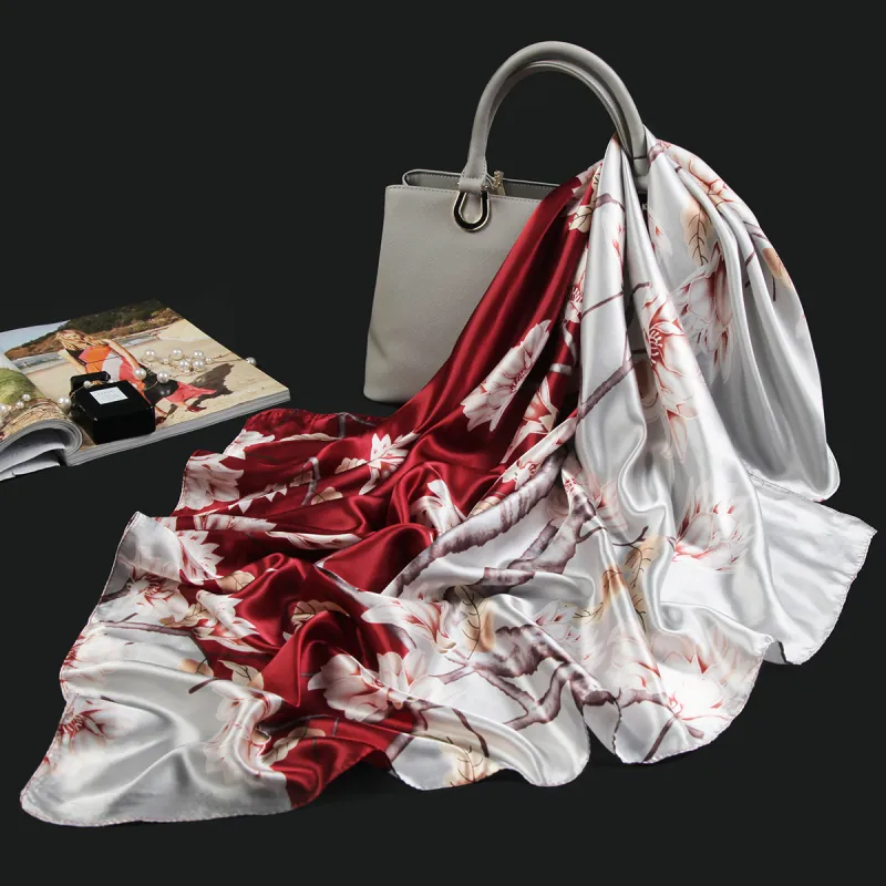 Shanghai Story 100% Polyester Silk Scarves Women's-41