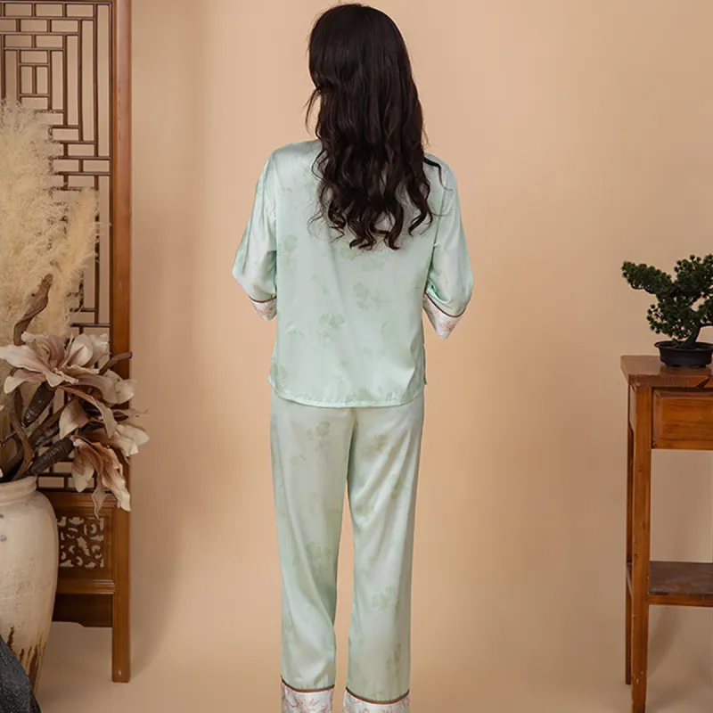 Shanghai Story Pajama Set Women's Celadon Green-4