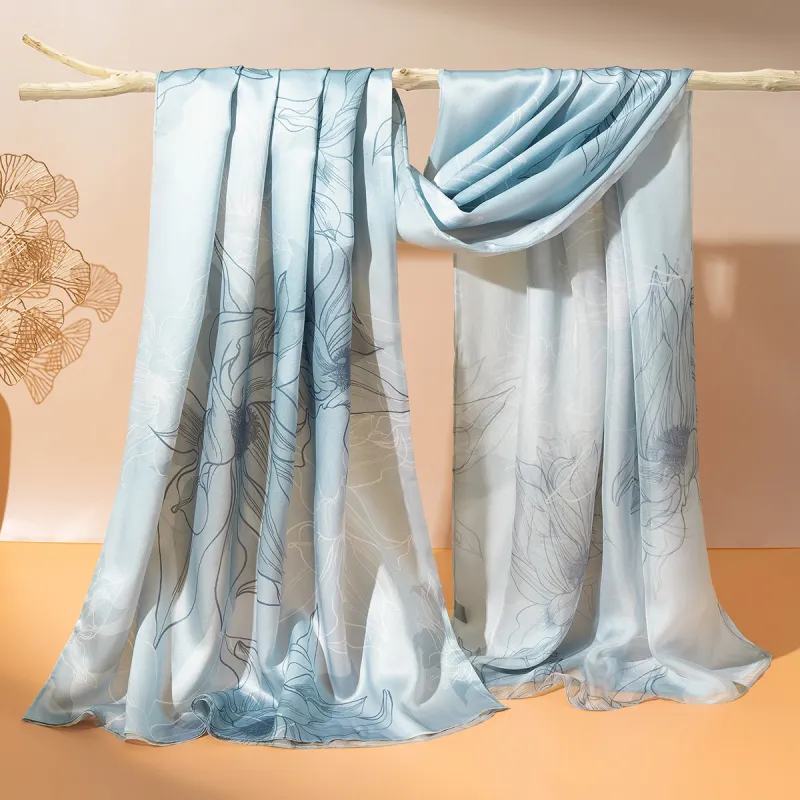 Shanghai Story 100% Mulberry Silk Scarves Women's Enchanted Dreams, Gift Box Set-33