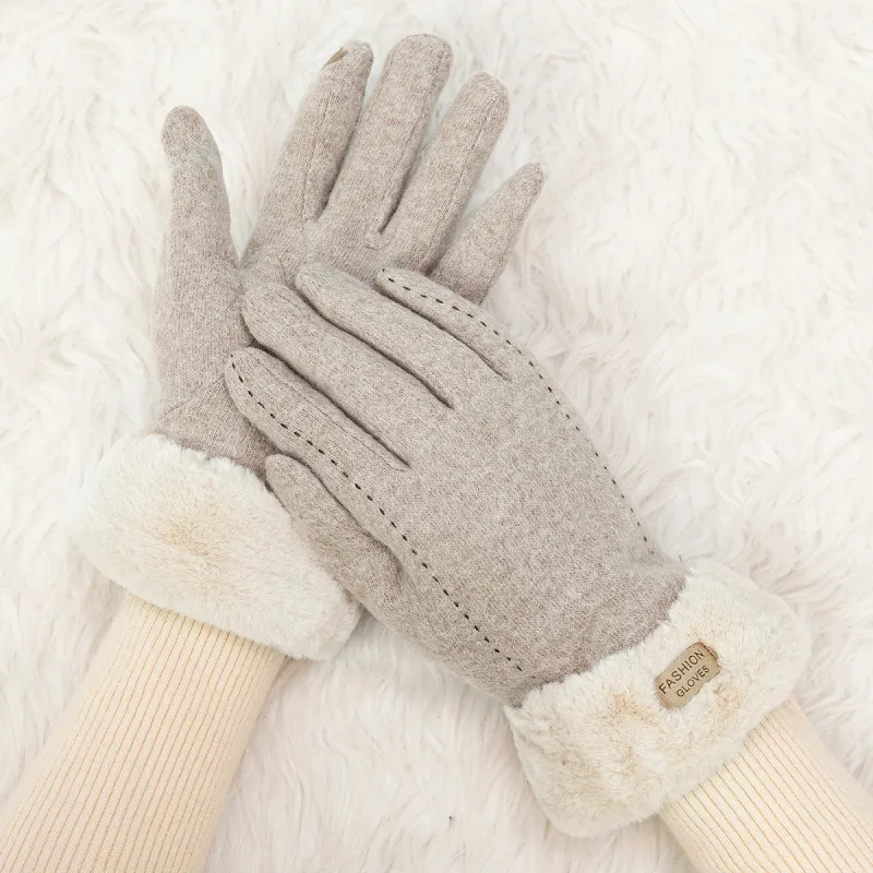 Shanghai Story Wool Blend Knit Gloves Women's-26