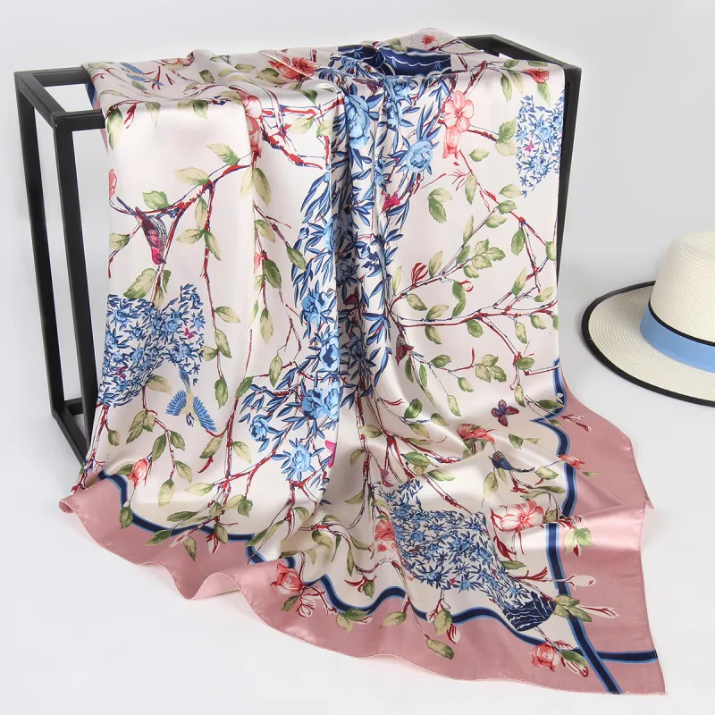 Shanghai Story 100% Polyester Silk Scarves Women's-76