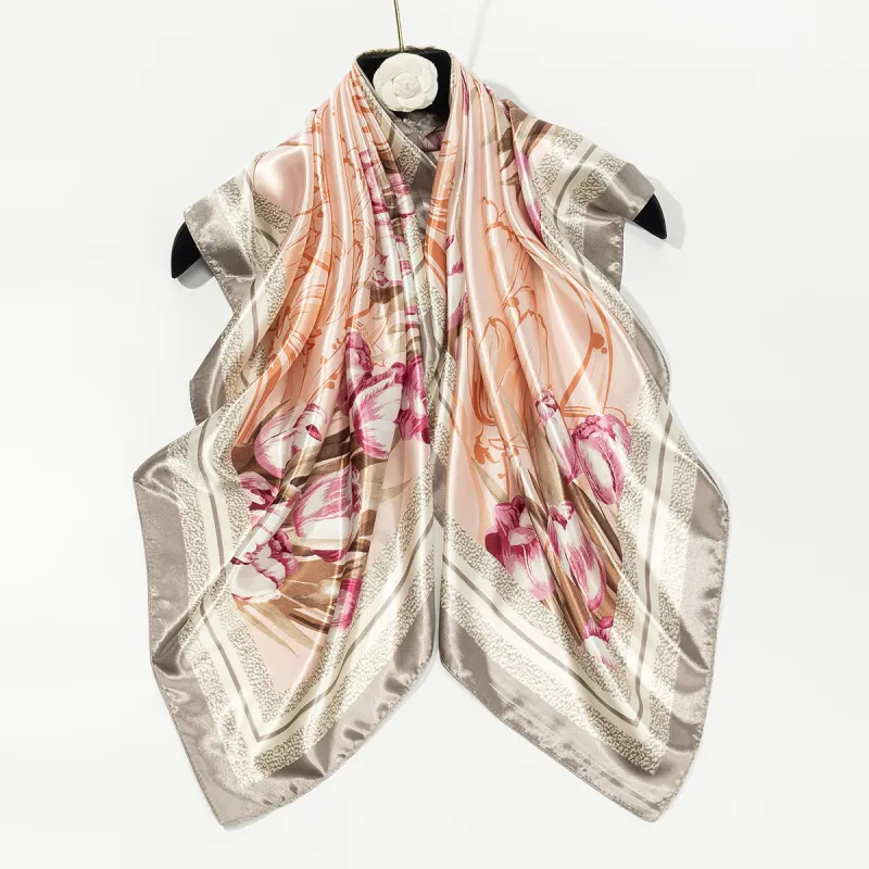 Shanghai Story 100% Polyester Silk Scarves Women's-10