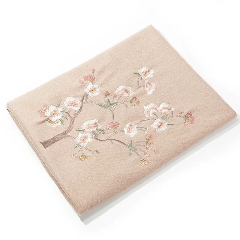 Shanghai Story Sheep Wool Knit Scarves Women's 3 Colors Available For Selection-9