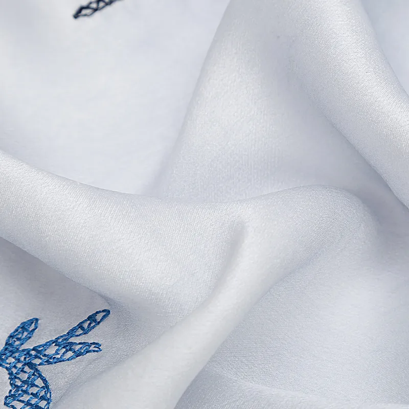 Shanghai Story 100% Mulberry Silk Scarves Women's If Flower Branch Collection-2