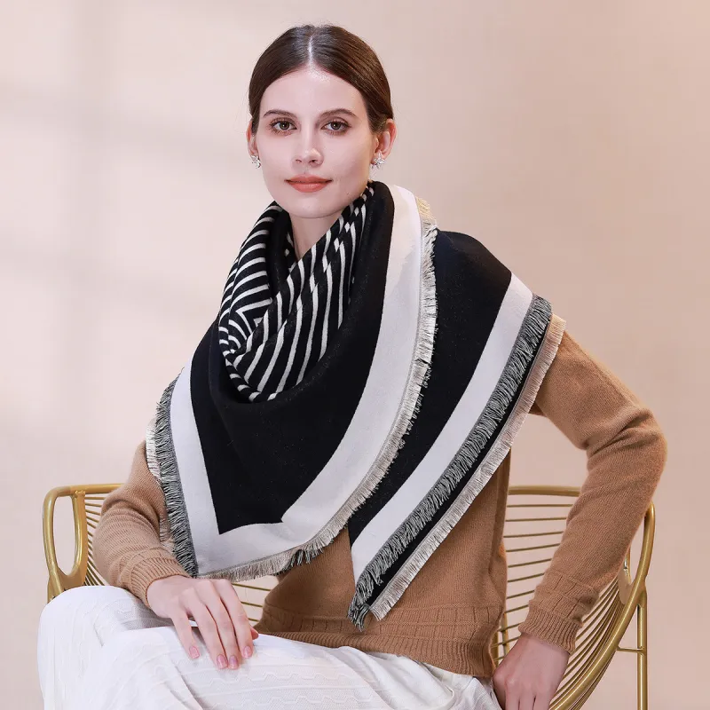 Shanghai Story Polyester Knit Scarves Women's-30