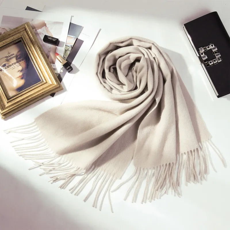 Shanghai Story 100% Sheep Wool Knit Scarves Unisex Multiple Colors-12