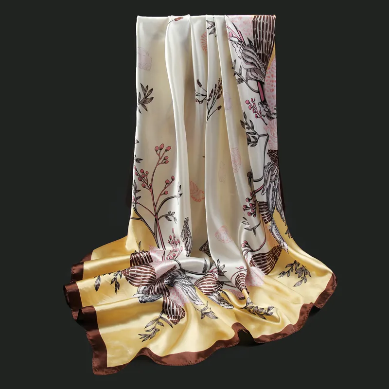 Shanghai Story 100% Polyester Silk Scarves Women's-50