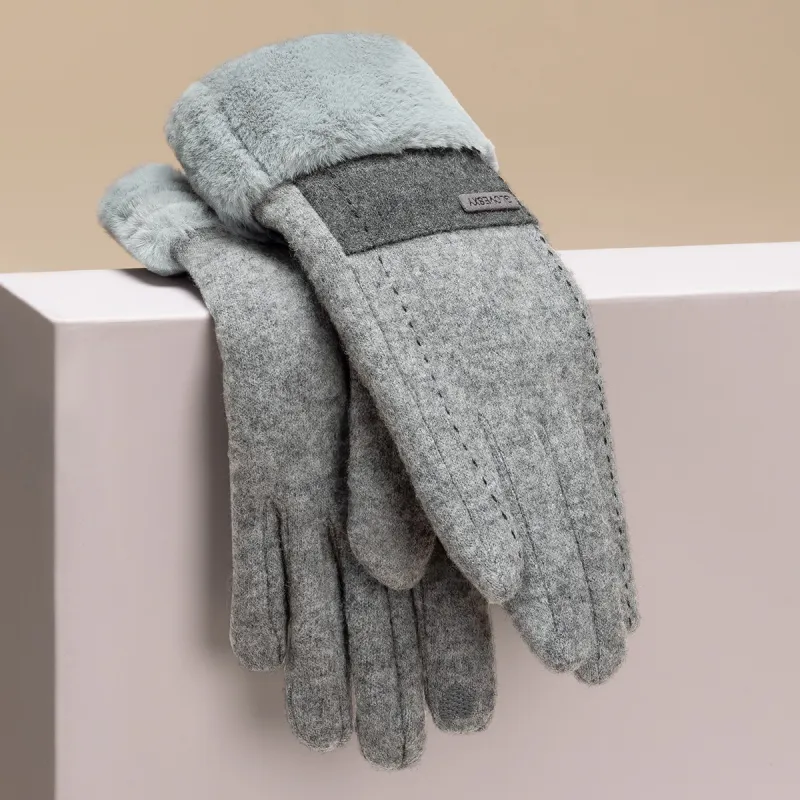 Shanghai Story Sheep Wool Blend Knit Gloves Women's-14