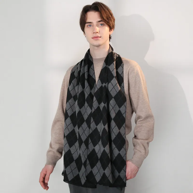 Shanghai Story Polyester Knit Scarves Men's-9