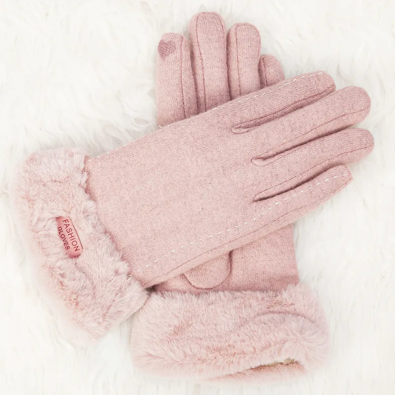 Shanghai Story Wool Blend Knit Gloves Women's-6