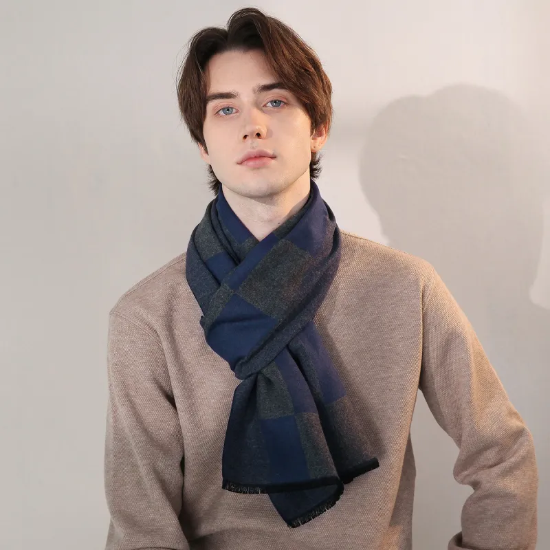 Shanghai Story Polyester Knit Scarves Men's-2