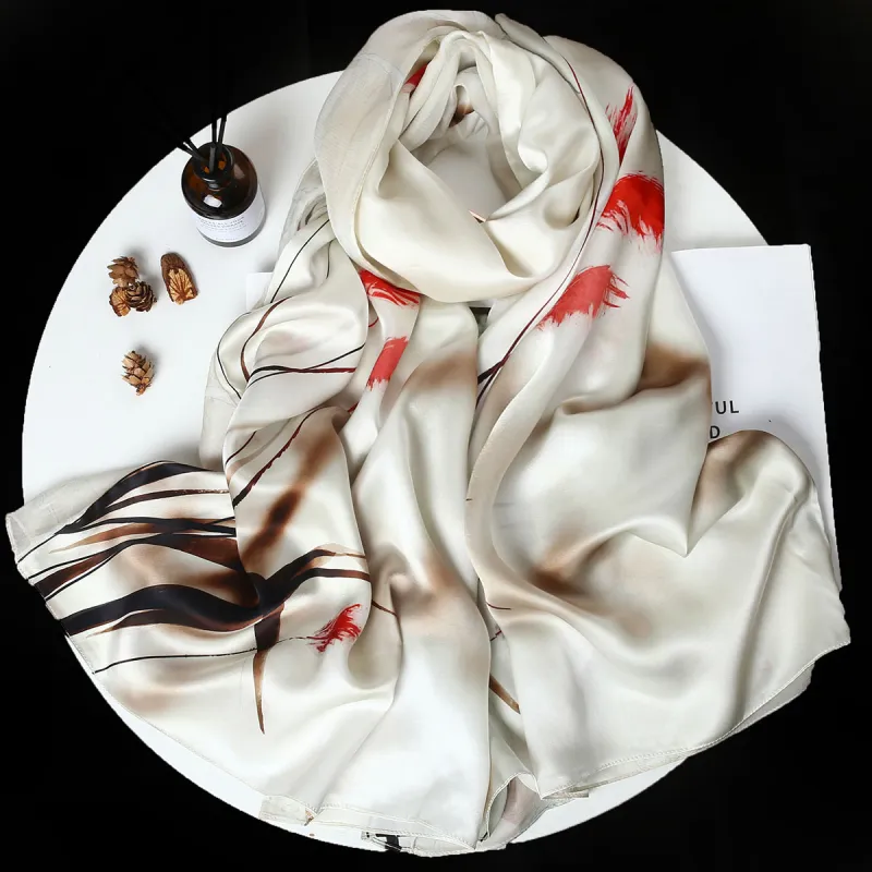 Shanghai Story 100% Mulberry Silk Scarves Women's Enchanted Dreams, Gift Box Set-49