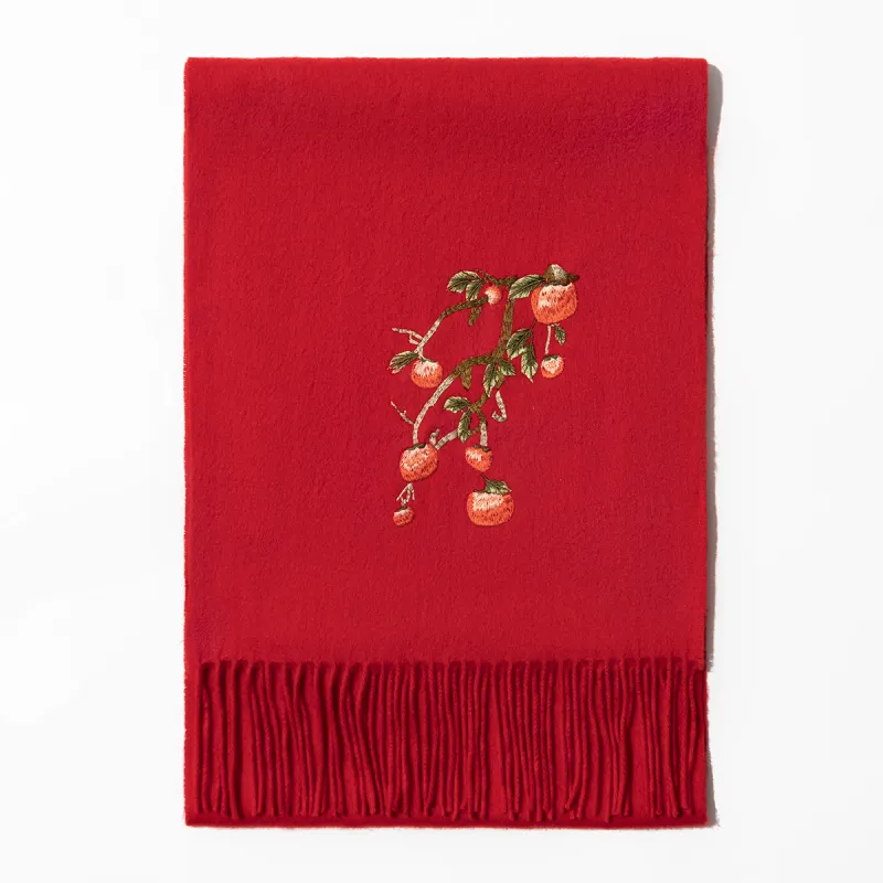 Shanghai Story Sheep Wool Knit Scarves Women's Sandalwood 5 Colors To Choose From-15