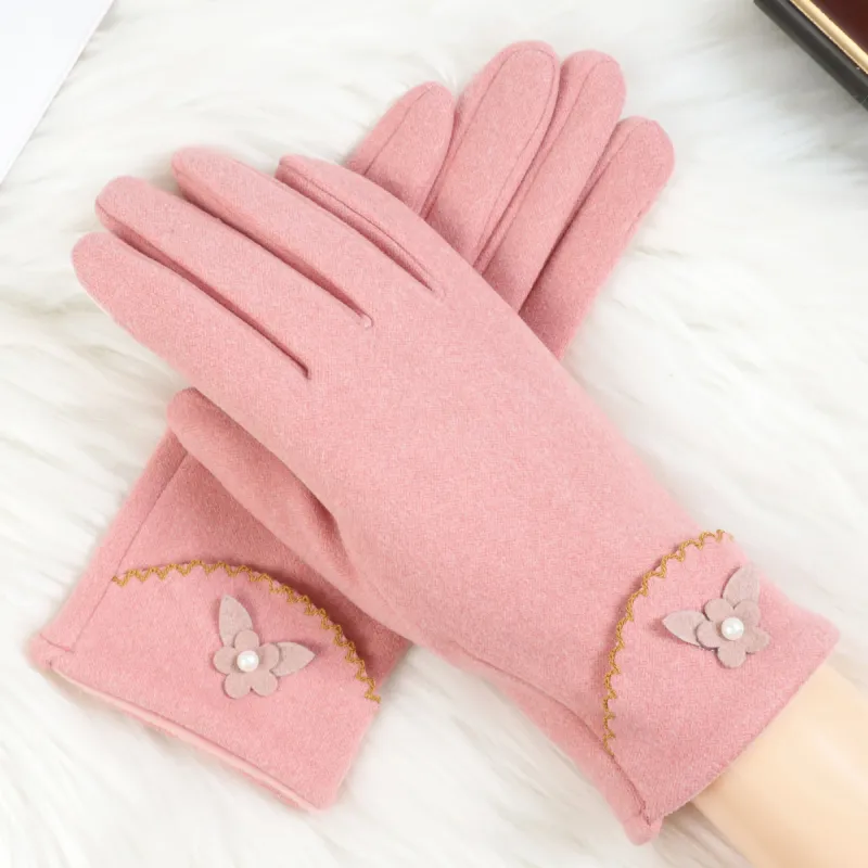 Shanghai Story Polyester Knit Gloves Women's-7