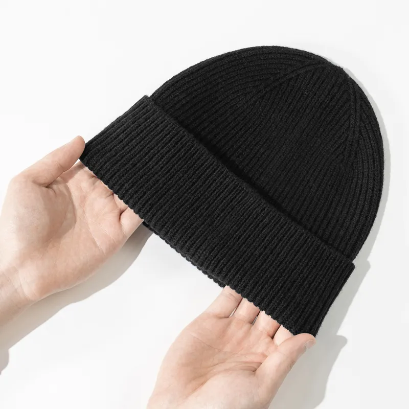 Shanghai Story Sheep Wool Beanies Unisex Black-6