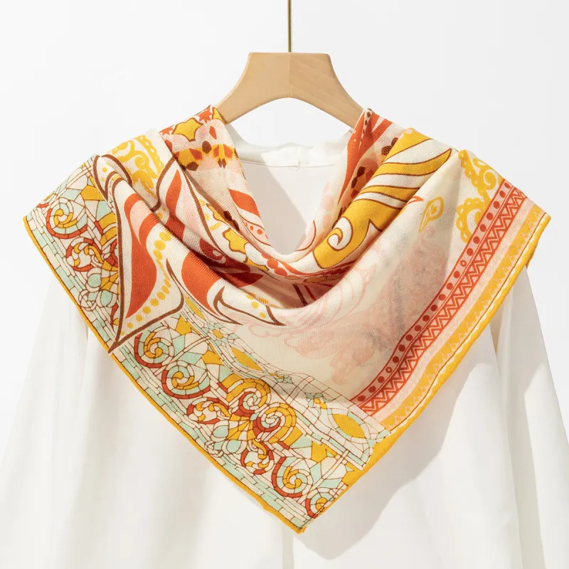 Shanghai Story Sheep Wool Knit Scarves Women's 6 Colors Available For Selection-11