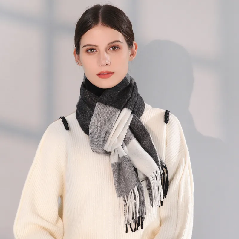 Shanghai Story Sheep Wool Knit Scarves Unisex-41