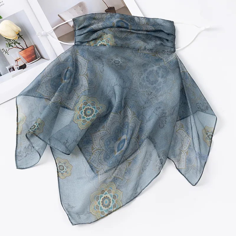 Shanghai Story 100% Mulberry Silk Sun Protection Masks Women's-81