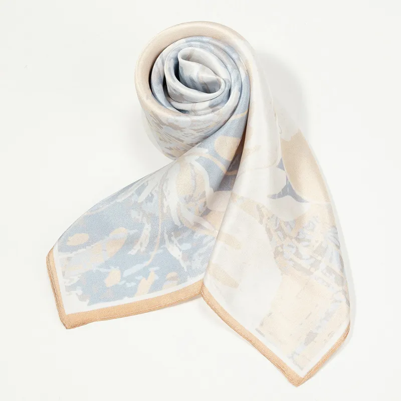 Shanghai Story 100% Mulberry Silk Silk Scarves Women's Patch Bamboo Leaf Flower Gift Box Set-48
