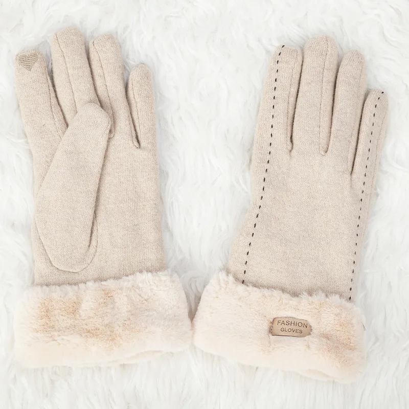 Shanghai Story Wool Blend Knit Gloves Women's-30